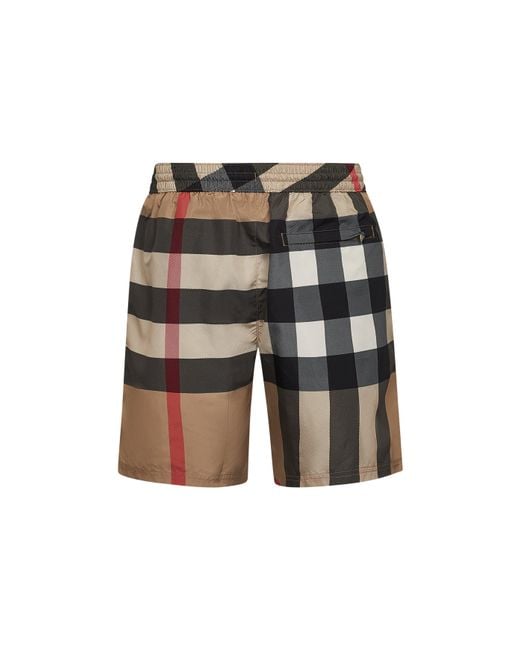 Burberry Multicolor Check Swim Trunks for men