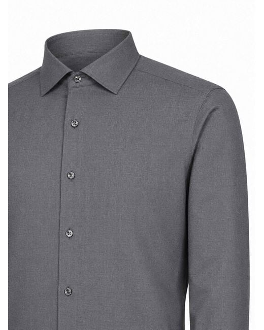 Zegna Gray Cashco Shirt for men