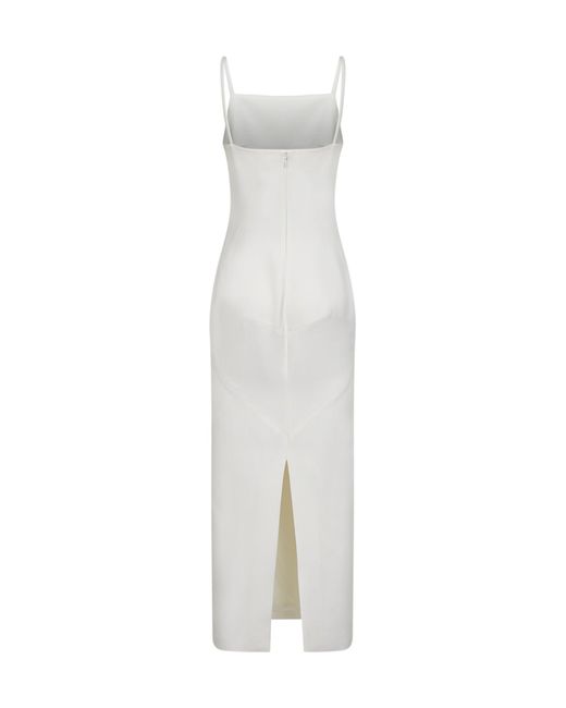 Givenchy White Crepe Cady Long Dress With Slit