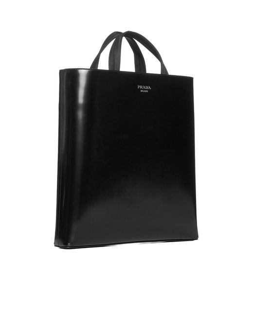PRADA VIAGGIO Black Shopping Bag With Water Bottle for men