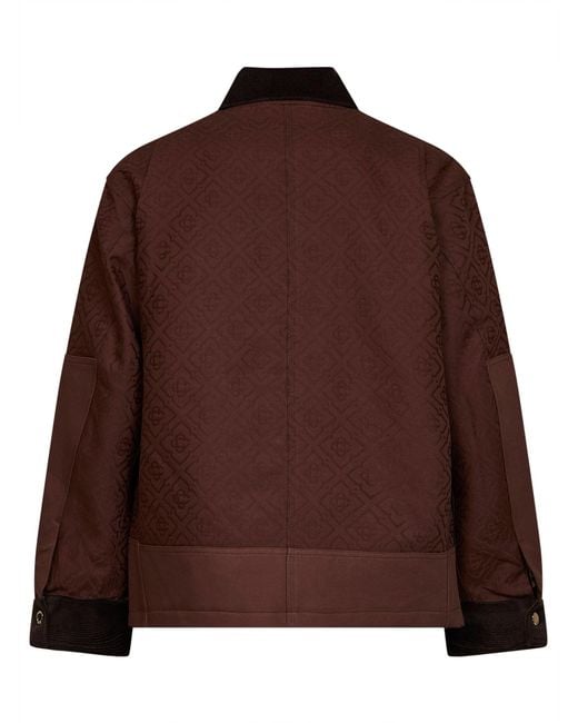Casablanca Brown Dark Monogram Cotton Workwear Safari Jacket for men
