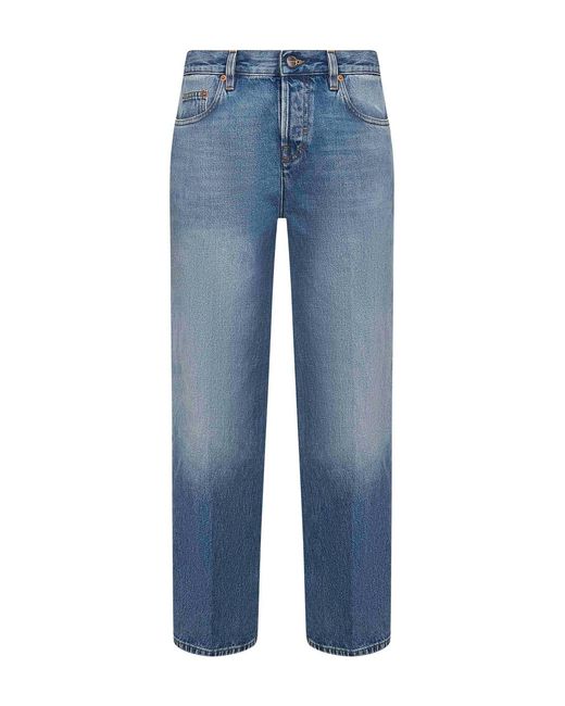 Gucci Blue Cotton Denim Straight Jeans