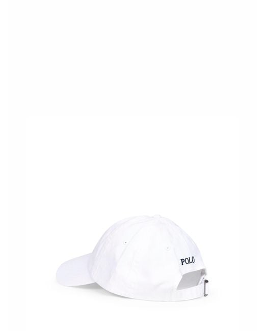 Polo Ralph Lauren White Chino Embroidery Cap