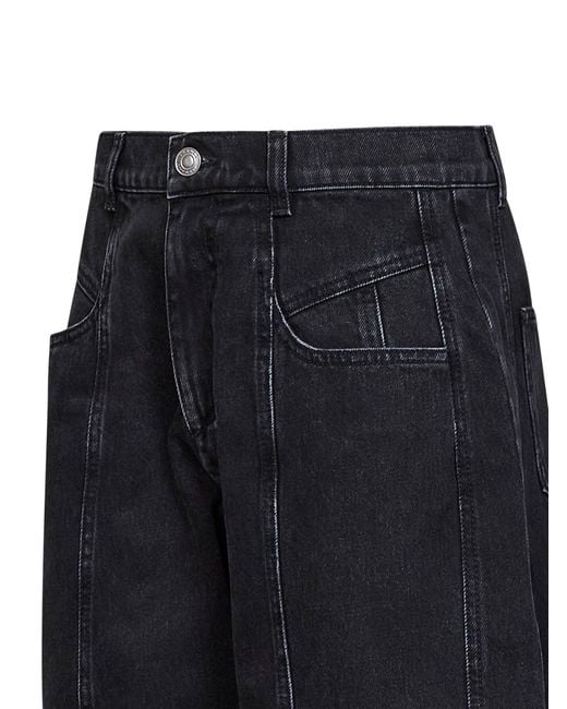 Isabel Marant Blue Cotton Denim Leya Barrel Jeans