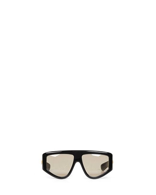 Bottega Veneta Black Acetate Classic Shield Sunglasses