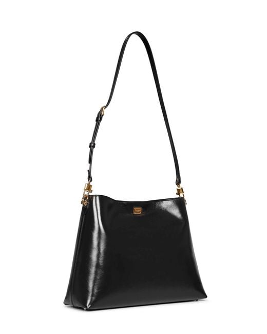 Dolce & Gabbana Black Vittoria Large Shoulder Bag