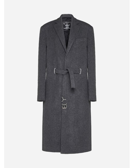 Y. Project Gray Belted Wool-blend Coat