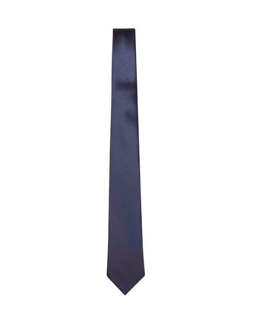 Saint Laurent Blue Silk Satin Tie for men