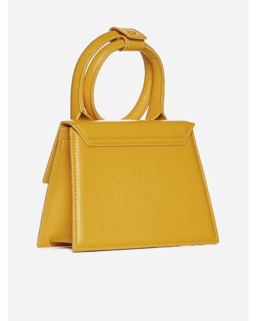 Jacquemus Yellow Le Chiquito Noeud Leather Bag