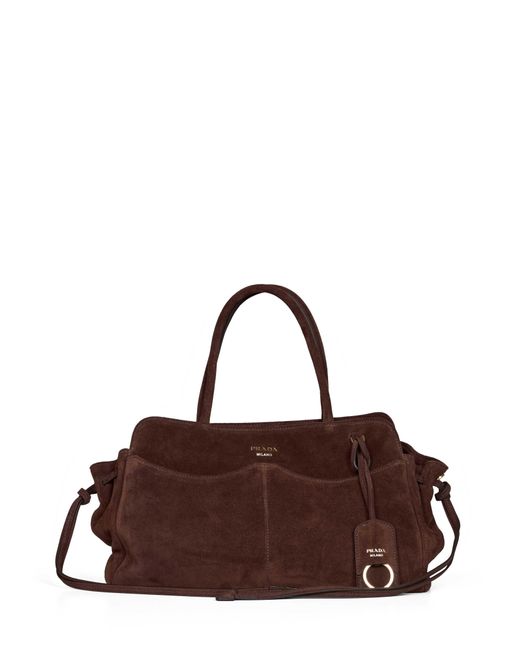 Prada Brown Dark Prada Allusion Large Handbag