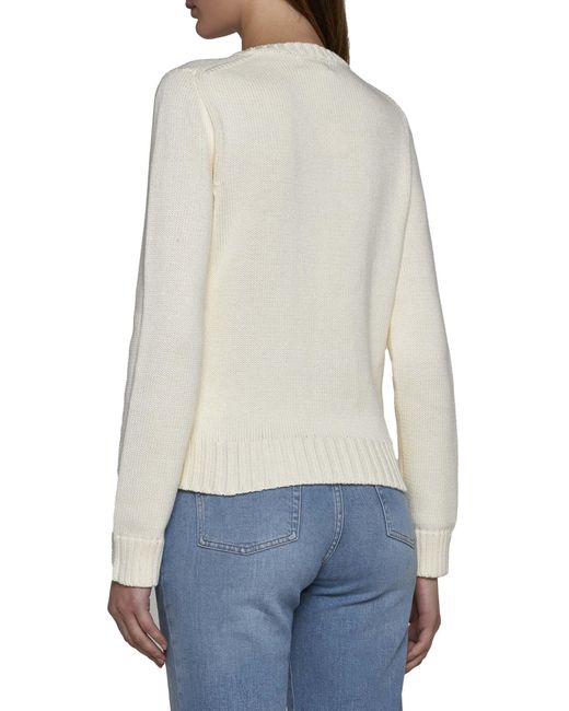 Polo Ralph Lauren White “Flag Cn” Long Sleeve Pullover