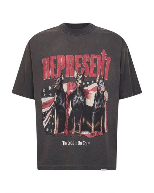 Represent Black Jersey The American Dream On Tour T-Shirt for men