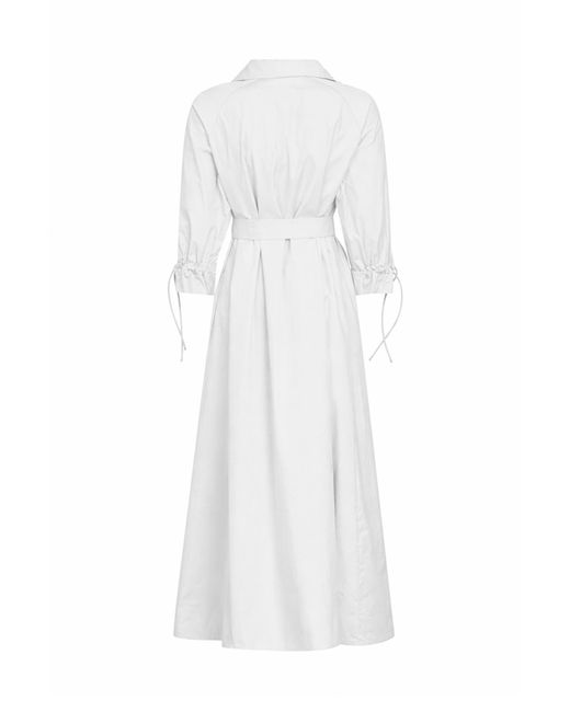 Max Mara White Cotton Poplin Mxmmirto Oversized Dress