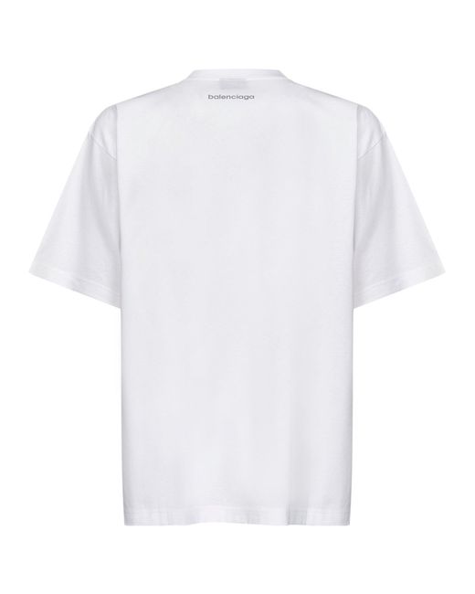 Balenciaga White Bodysuit Medium-Fit T-Shirt for men