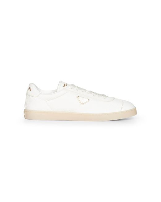 PRADA CALZATURE White Deerskin Lane Sneakers for men