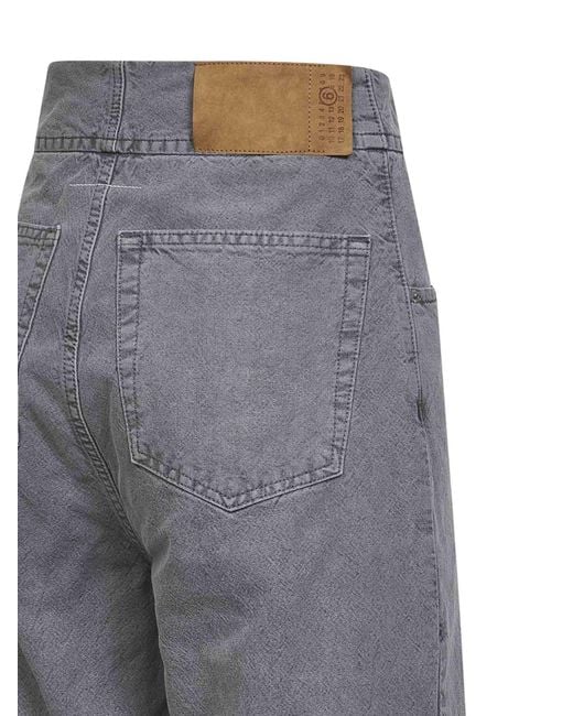 MM6 by Maison Margiela Gray Denim Straight-Leg Jeans