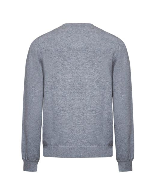 D 40 Blue Cashmere Crewneck Sweater for men