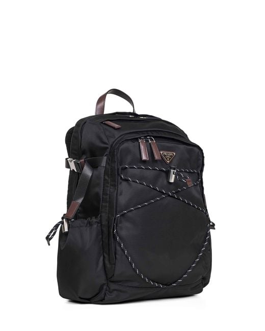 PRADA VIAGGIO Black Prada Speedrock Backpack for men