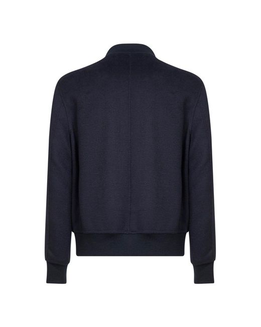D 40 Blue Double Wool Bomber Jacket for men