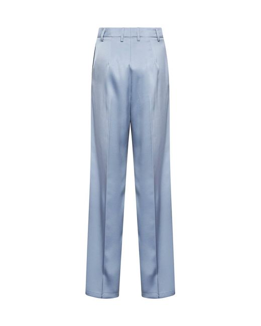 Blanca Vita Blue Powder Satin Pisa Straight Trousers<Br