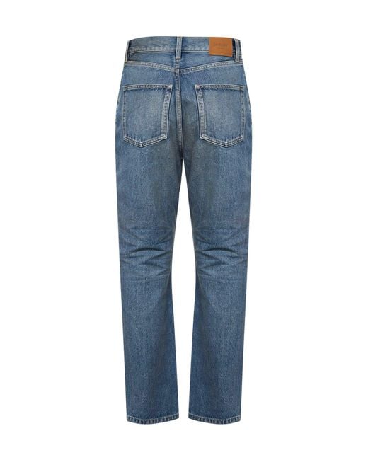Saint Laurent Blue Medium Denim 90S Ankle-Length Jeans