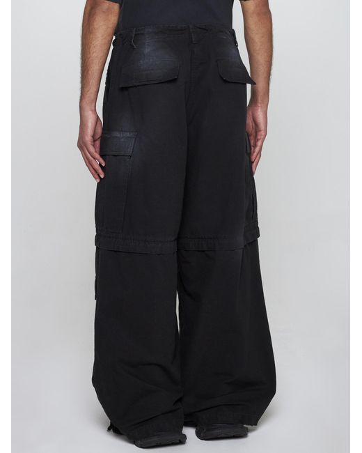 Balenciaga Black Oversized Cargo Jeans for men