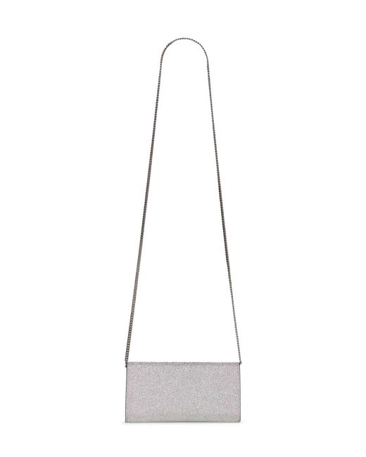 Jimmy Choo White Emmie Chain Clutch Bag