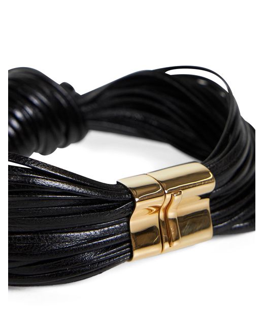 Bottega Veneta White Leather Knot Bracelet