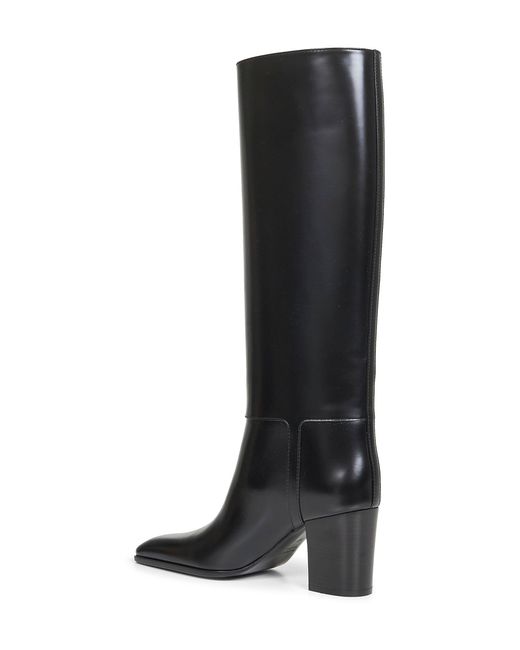 Saint Laurent Black Smooth Leather Julia Boots