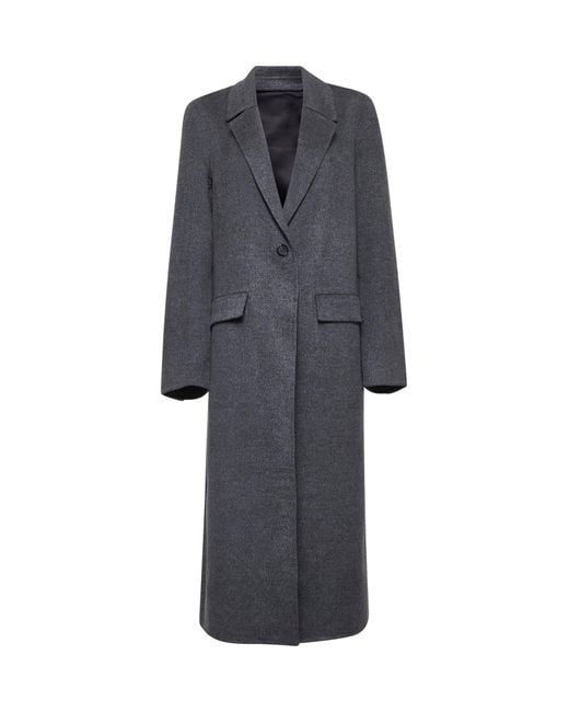 Totême  Gray Doublé Wool Classic Coat