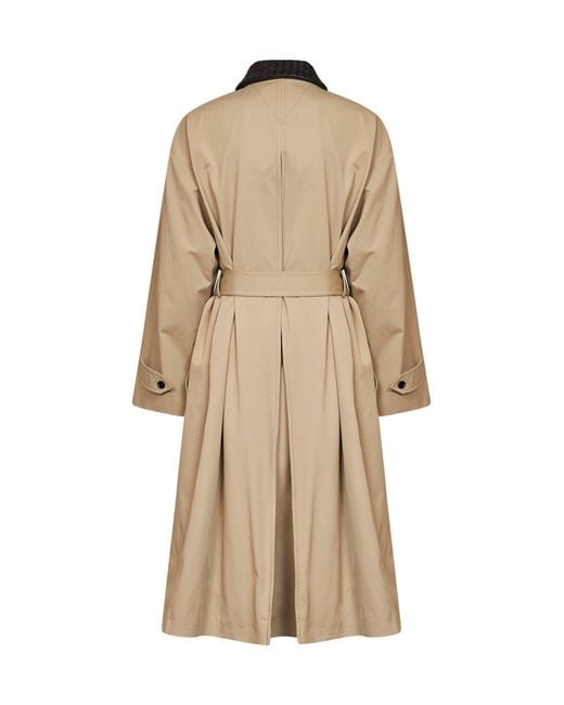 Bottega Veneta Natural Sahara Lightweight Waterproof Cotton Trench Coat