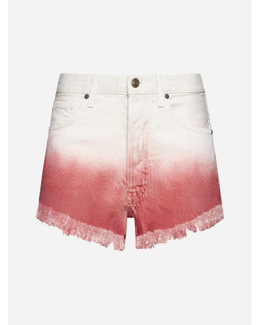 Alanui Pink Denim Shorts