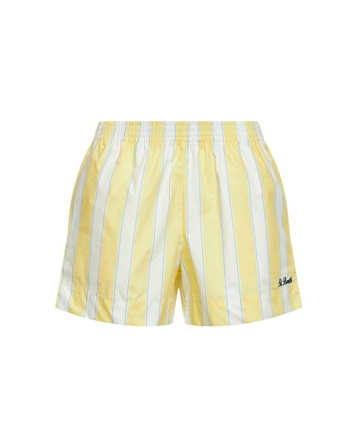 Mc2 Saint Barth Yellow Shorts Meave Poplin