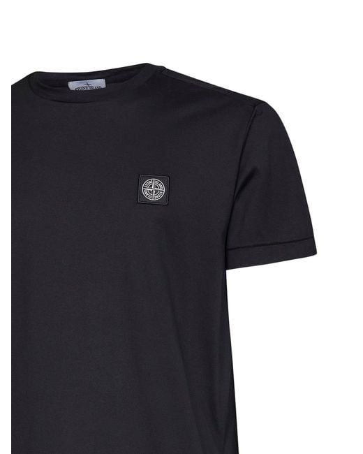 Stone Island Black 60/2 Cotton Jersey Slim-Fit T-Shirt for men