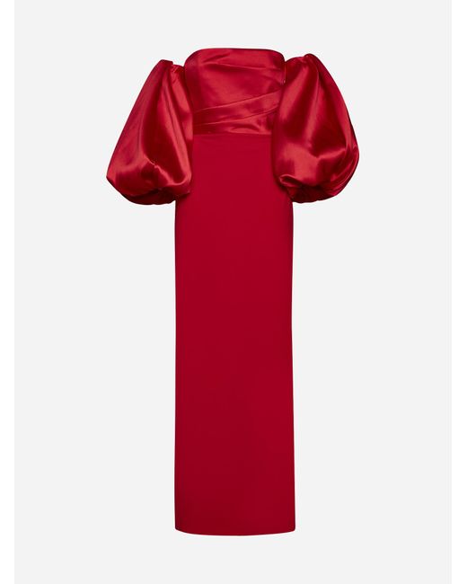 Solace London Red Carmen Maxi Dress
