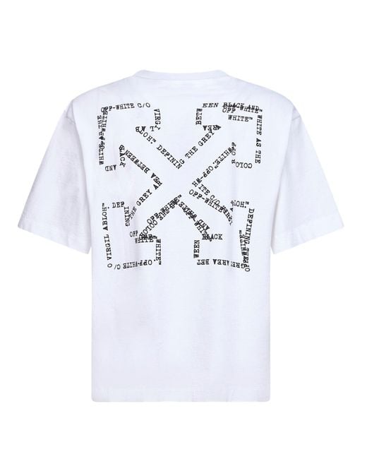 Off-White c/o Virgil Abloh White Cotton Jersey Type Arrow Skate T-Shirt for men