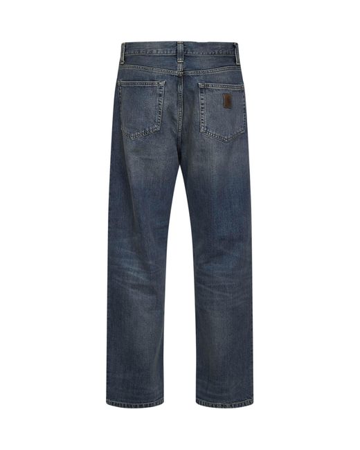 Carhartt Blue Aaron Five-Pocket Jeans for men