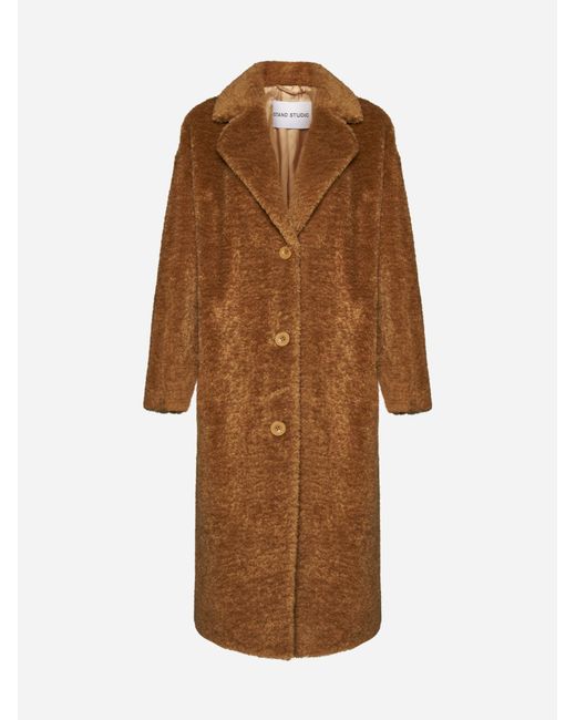Stand Studio Opal Faux Fur Coat in Brown Lyst