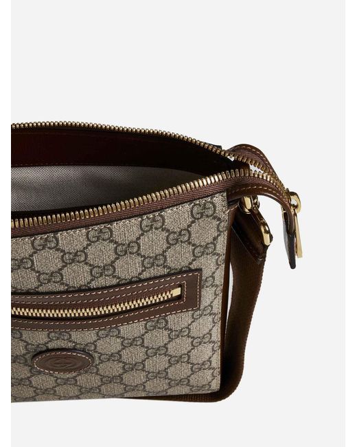 Gucci White GG Supreme Fabric Crossbody Bag for men