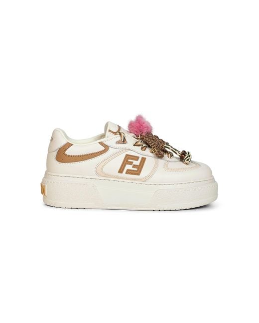 Sneakers Platform Match Bianche di Fendi in White
