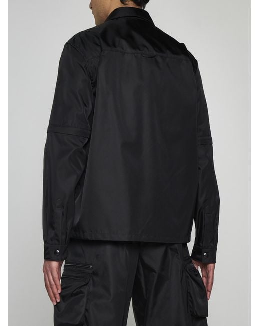 Prada Black Cargo Pockets Re-nylon Shirt for men