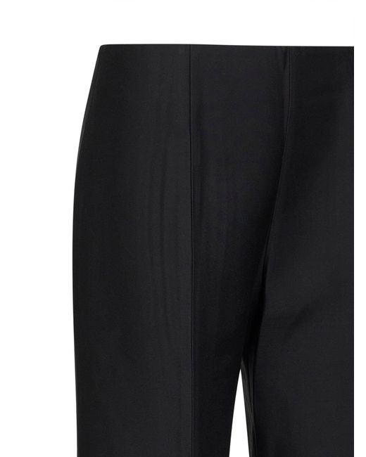 Totême Black Wool And Silk Slim Evening Trousers