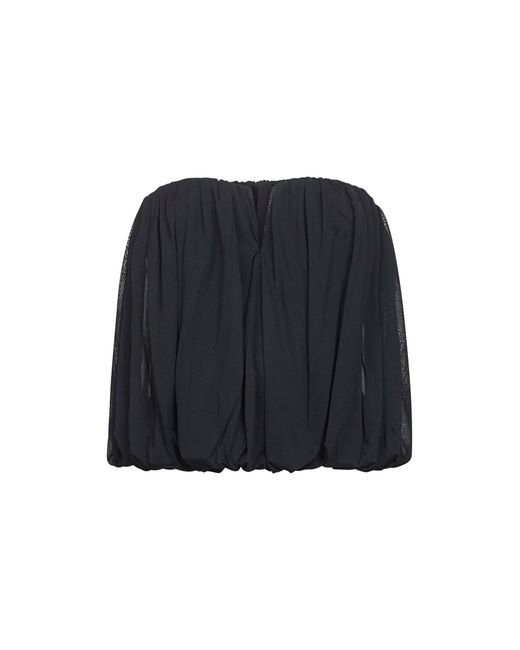 Isabel Marant Blue Draped Jersey Amalia Bustier Top