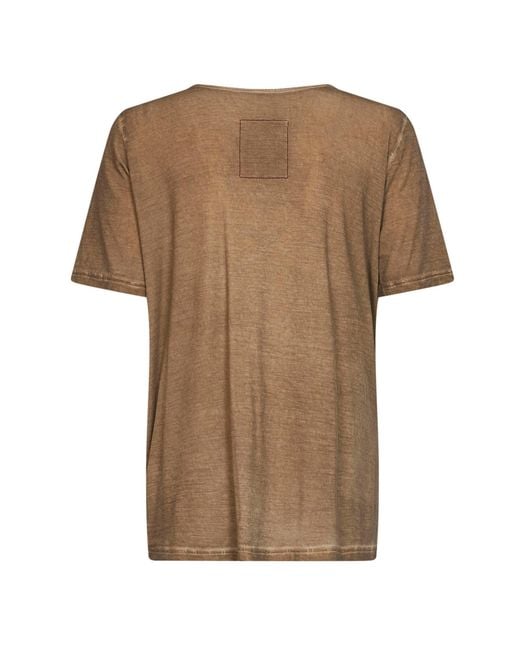 Uma Wang Brown Tan Stretch Jersey Draped Trap Top