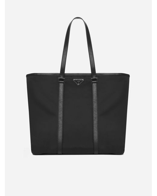 Prada Black Re-nylon Tote Bag for men