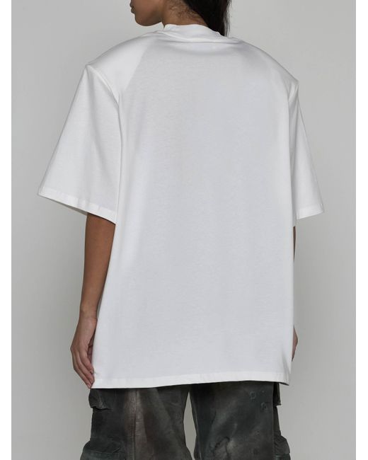 The Attico White Kilie Oversized Cotton T-shirt