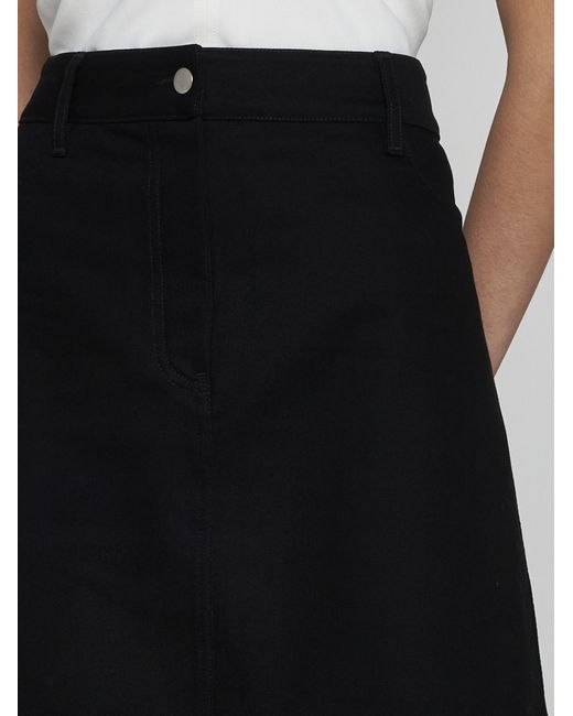 Studio Nicholson Black Baringo A-line Denim Skirt
