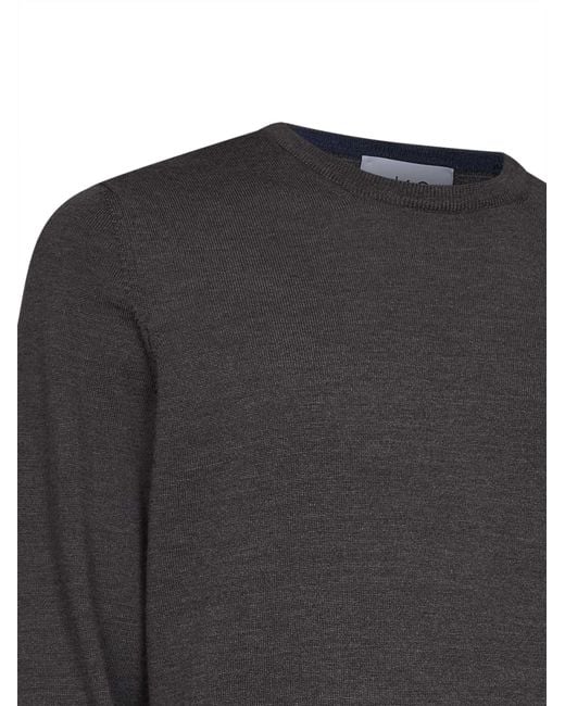 D 40 Black Virgin Wool Knit Crewneck Sweater<Br for men