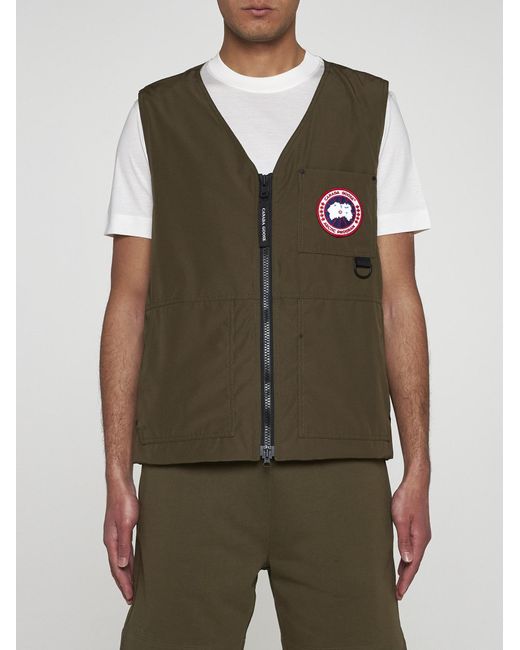 Canada Goose Green Canmore Cotton-blend Vest for men