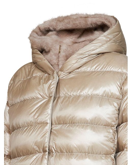 Herno Natural Chantilly Ultralight Nylon And Faux-Fur Hooded Down Jacket